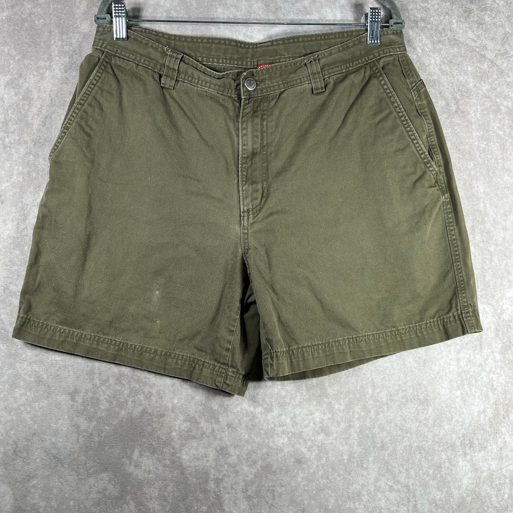 The North Face Cargo Shorts Mens Size 36 Long Green Denim Outdoor Hiking Pockets
